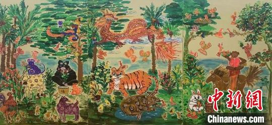 黄莎莉的作品《共生乐园》。南美侨报网 黄莎莉的作品《共生乐园》。南美侨报网