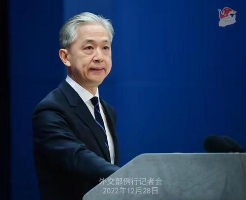 中国侨网外交部发言人汪文斌。 薛伟 摄